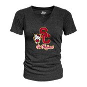 USC Trojans Women's Black Hello Kitty Get Hyped Tri-Blend T-Shirt